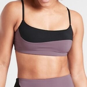 NWT Athleta D-DD Asym Colorblock Bikini Top, XXS